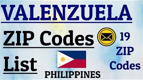 valenzuela zip code barangays